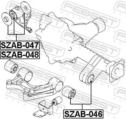FEBEST FEBEST (SZAB-048) Mounting, differential 