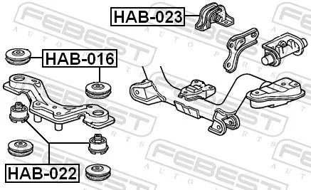 FEBEST FEBEST (HAB-016) Mounting, differential 