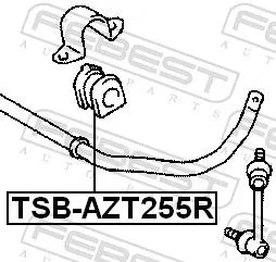 FEBEST FEBEST TSB-AZT255R Mounting, stabiliser bar 