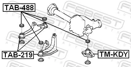 FEBEST FEBEST (TAB-219) Mounting, differential 