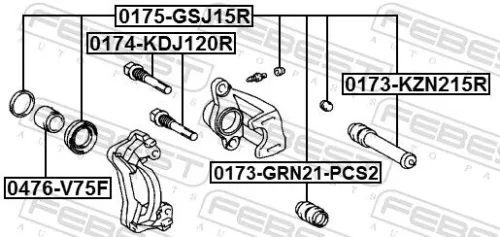 FEBEST FEBEST 0175-GSJ15R Repair Kit, brake caliper 