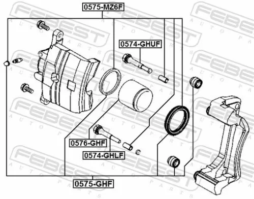 FEBEST FEBEST (0574-GHLF) Guide Bolt, brake caliper 