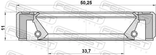 FEBEST FEBEST (95GBY-35501111L) Shaft Seal, drive shaft 