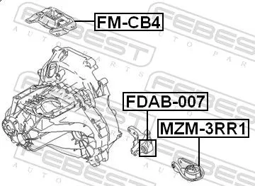 FEBEST FEBEST FDAB-007 Mounting, automatic transmission 