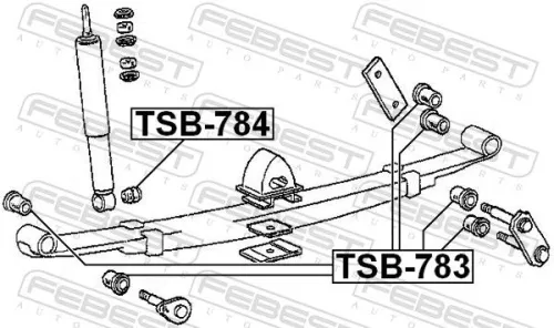 FEBEST FEBEST (TSB-783) Bushing, leaf spring 