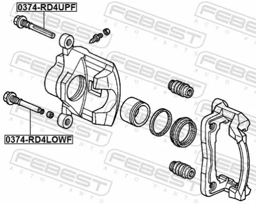 FEBEST FEBEST (0374-RD4LOWF) Guide Bolt, brake caliper 