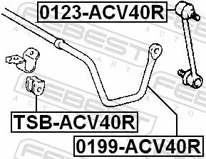 FEBEST FEBEST TSB-ACV40R Mounting, stabiliser bar 