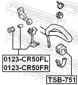 FEBEST FEBEST 0123-CR50FR FEBEST 0123-CR50FR Antiroll Bar Stabiliser Drop Link 