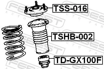 FEBEST FEBEST TD-GX100F Rubber Buffer, suspension 