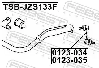 FEBEST FEBEST 0123-034 FEBEST 0123-034 Antiroll Bar Stabiliser Drop Link 