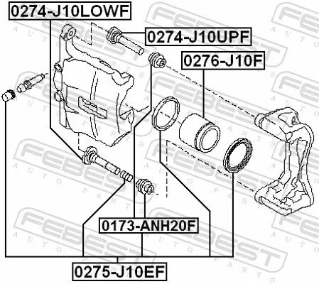 FEBEST FEBEST (0173-ANH20F) Bellow, brake caliper guide 