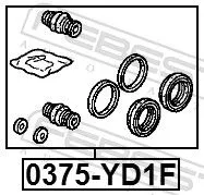 FEBEST FEBEST 0375-YD1F Repair Kit, brake caliper 