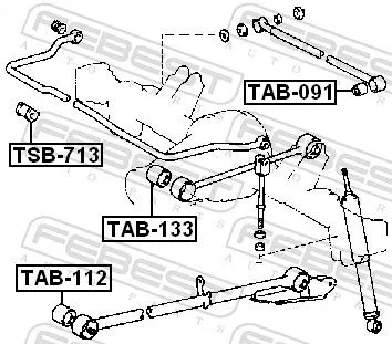 FEBEST FEBEST (TAB-091) Mounting, control/trailing arm 