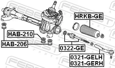 FEBEST FEBEST (HAB-206) Mounting, steering gear 