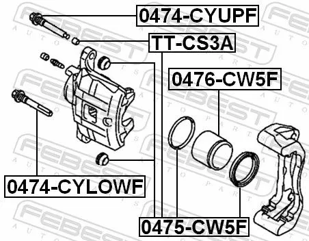 FEBEST FEBEST (0475-CW5F) Repair Kit, brake caliper 