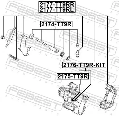 FEBEST FEBEST 2175-TT9R Repair Kit, brake caliper 
