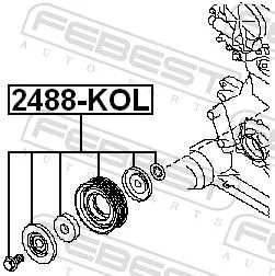 FEBEST FEBEST 2488-KOL Deflection/Guide Pulley, V-ribbed belt 