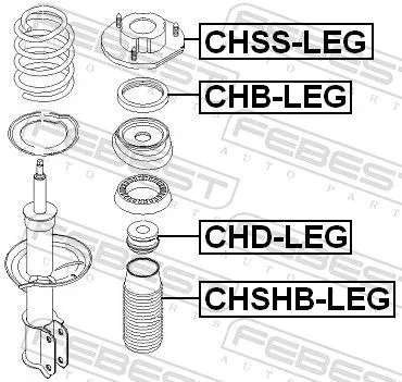 FEBEST FEBEST CHB-LEG Rolling Bearing, suspension strut support mount 