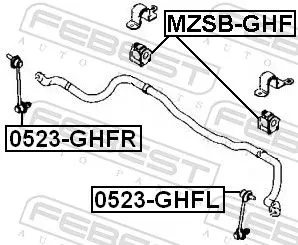 FEBEST FEBEST MZSB-GHF Mounting, stabiliser bar 