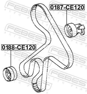 FEBEST FEBEST 0188-CE120 Deflection Pulley/Guide Pulley, timing belt 