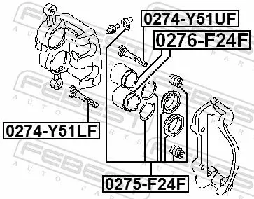 FEBEST FEBEST (0274-Y51UF) Guide Bolt, brake caliper 