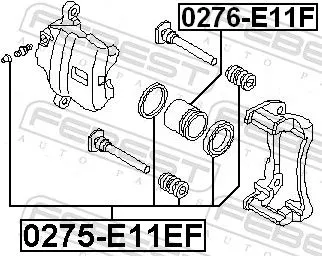 FEBEST FEBEST (0275-E11EF) Repair Kit, brake caliper 