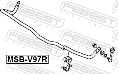 FEBEST FEBEST MSB-V97R Mounting, stabiliser bar 