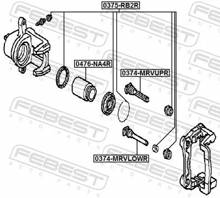FEBEST FEBEST (0374-MRVUPR) Guide Bolt, brake caliper 