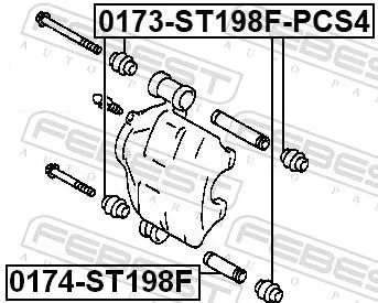 FEBEST FEBEST (0174-ST198F) Guide Bolt, brake caliper 