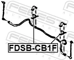 FEBEST FEBEST FDSB-CB1F Mounting, stabiliser bar 