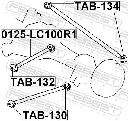 FEBEST FEBEST (TAB-132) Mounting, control/trailing arm 