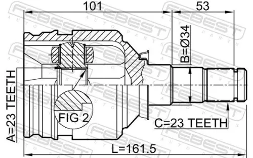 FEBEST FEBEST (0111-1NZFE) Inner Front FEBEST Cv Joint & Boot Kit 