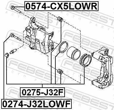 FEBEST FEBEST 0275-J32F Repair Kit, brake caliper 