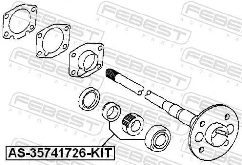FEBEST FEBEST AS-35741726-KIT Bearing, drive shaft 