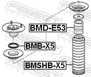 FEBEST FEBEST BMD-E53 Rubber Buffer, suspension 