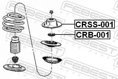 FEBEST FEBEST CRB-001 Rolling Bearing, suspension strut support mount 