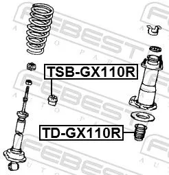 FEBEST FEBEST TD-GX110R Rubber Buffer, suspension 