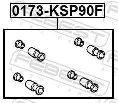 FEBEST FEBEST (0173-KSP90F) Guide Sleeve Kit, brake caliper 