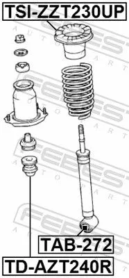 FEBEST FEBEST TD-AZT240R Rubber Buffer, suspension 