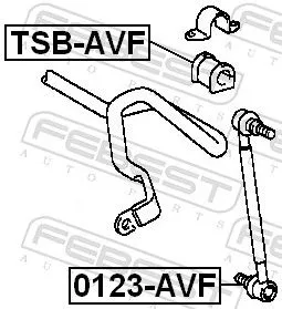 FEBEST FEBEST TSB-AVF Mounting, stabiliser bar 