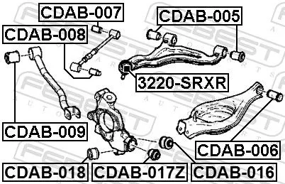 FEBEST FEBEST CDAB-016 Mounting, control/trailing arm 