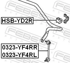 FEBEST FEBEST 0323-YF4RL FEBEST 0323-YF4RL Antiroll Bar Stabiliser Drop Link 