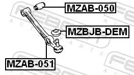 FEBEST FEBEST (MZAB-050) Mounting, control/trailing arm 