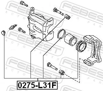 FEBEST FEBEST (0275-L31F) Repair Kit, brake caliper 