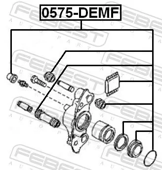 FEBEST FEBEST (0575-DEMF) Repair Kit, brake caliper 