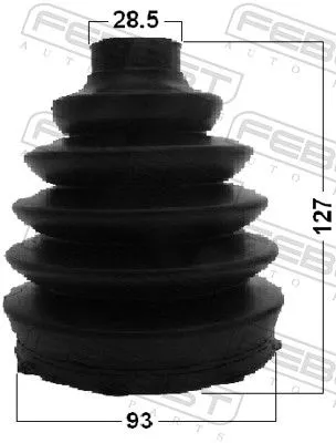 FEBEST FEBEST 2717P-XC90F1 Outer FEBEST Drive Shaft Cv Boot Kit 
