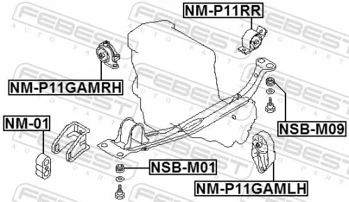 FEBEST FEBEST NM-01 Front FEBEST Engine Mounting 