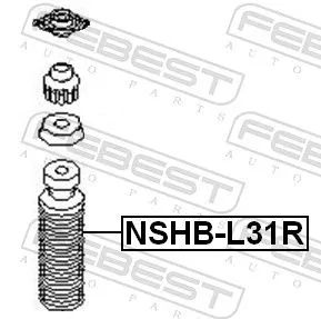 FEBEST FEBEST (NSHB-L31R) Protective Cap/Bellow, shock absorber 