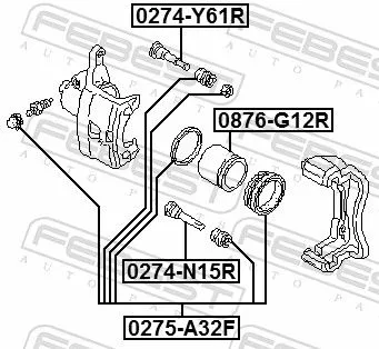 FEBEST FEBEST (0275-A32F) Repair Kit, brake caliper 
