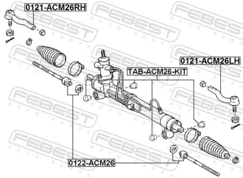 FEBEST FEBEST (TAB-ACM26-KIT) Mounting, steering gear 